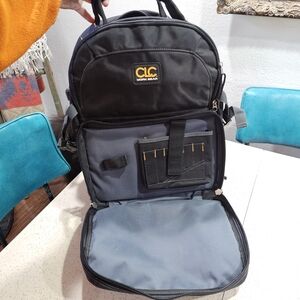 Clc 1132 Tool Backpack, Durable Ballistic Polyester Fabric, 75 Pockets, Black
